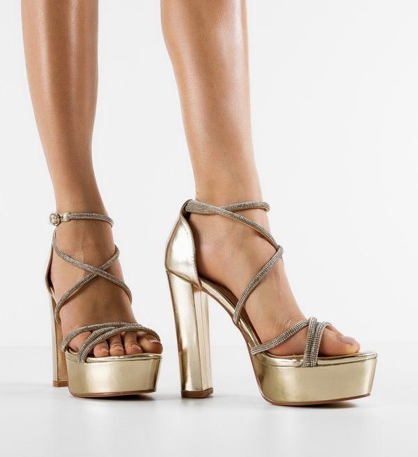 Mei Сандали на ток Dene Златни