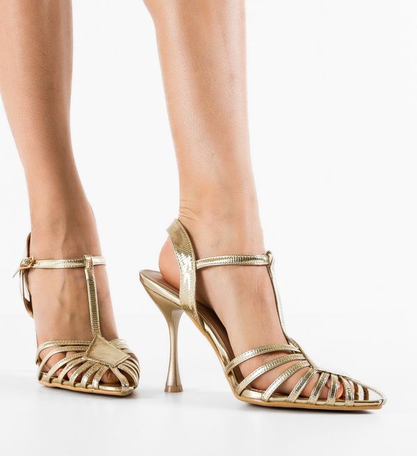 BOGDAN Сандали на ток Desi Златни