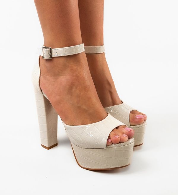 Mei Сандали на ток Dobre Бежов