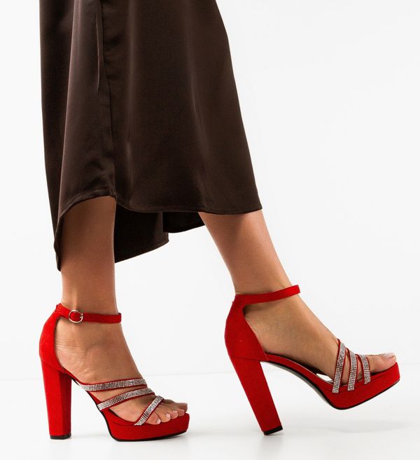 SFINX(LULU) Сандали на ток Dragons Червени