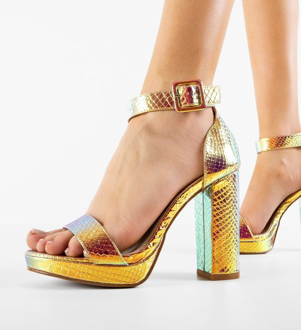 Cristina Сандали на ток Eileene Златни