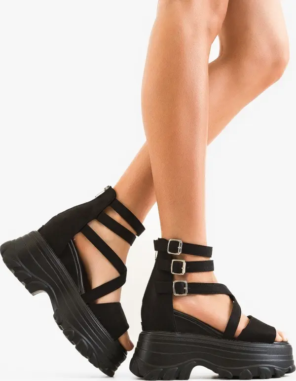 Mei Сандали на ток Elia Черни