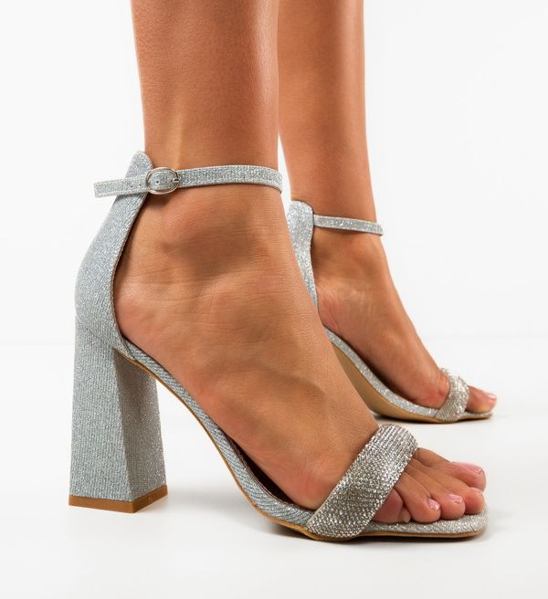 Ali Сандали на ток Eligia Сребърни