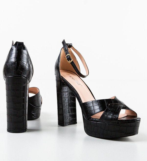 Ali Сандали на ток Emilia Черни