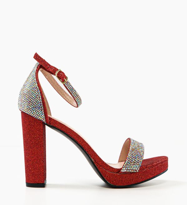 Ali Сандали на ток Evaristo Червени