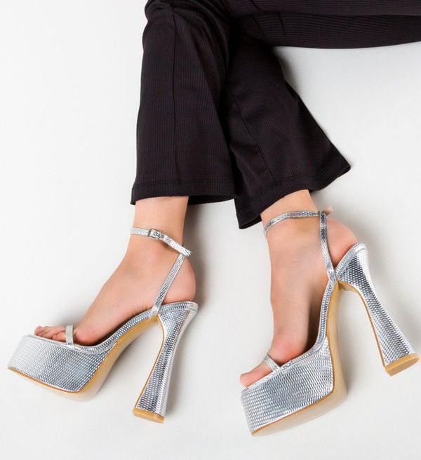 Botinelli Сандали на ток Fabol Сребърни