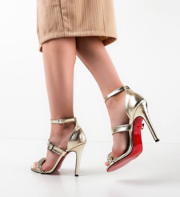 Exist Shoes Сандали на ток Fadana Златни