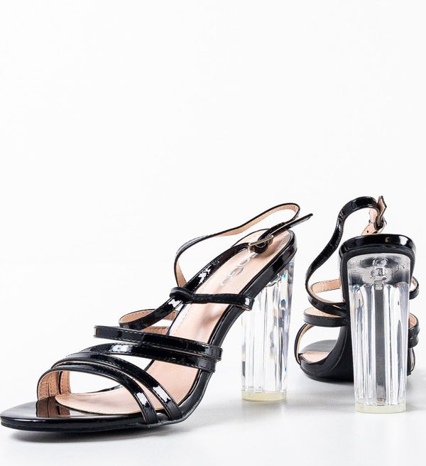 Ali Сандали на ток Fiton Черни