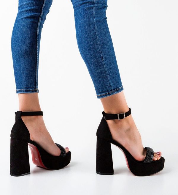 Udobni Сандали на ток Gabama 2 Черни