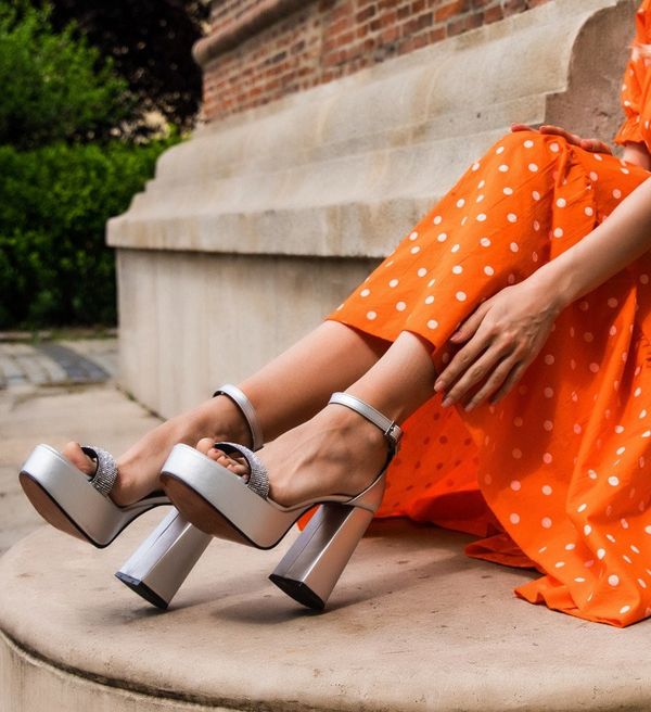 Udobni Сандали на ток Gabama Сребърни