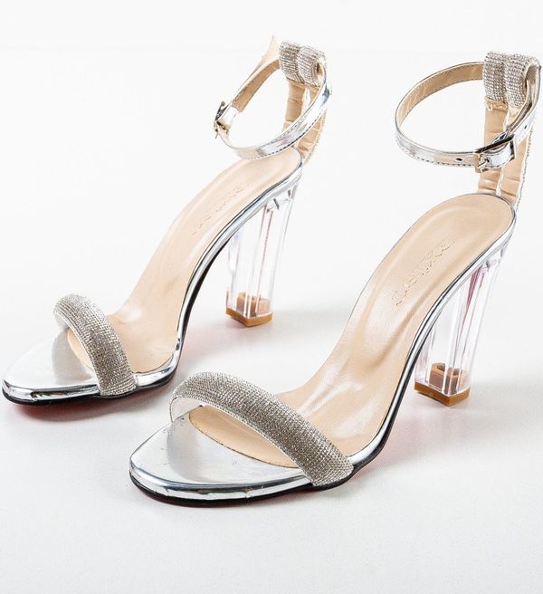 Exist Shoes Сандали на ток Gafeina Сребърни