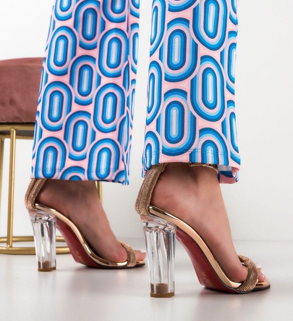 Exist Shoes Сандали на ток Gafeina Златни