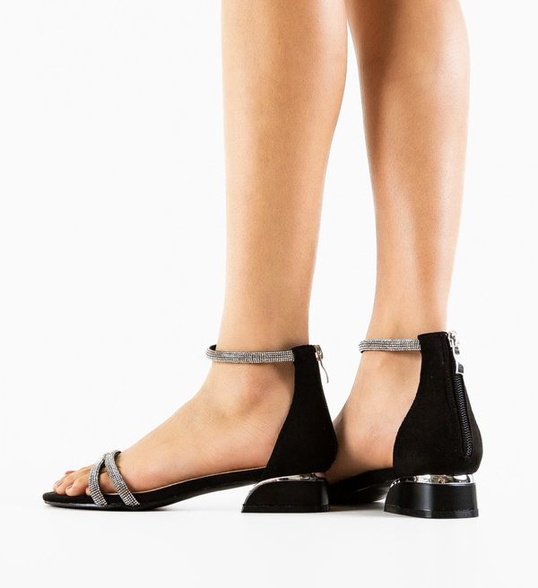 SFINX(LULU) Сандали на ток Gamma Черни