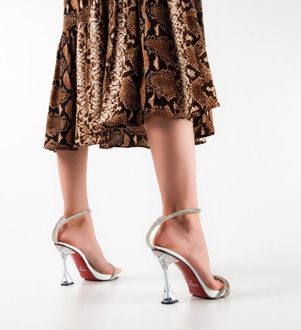 Exist Shoes Сандали на ток Garka Бели