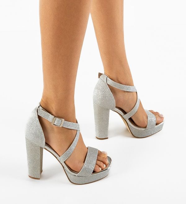 Ali Сандали на ток Giusi Сребърни