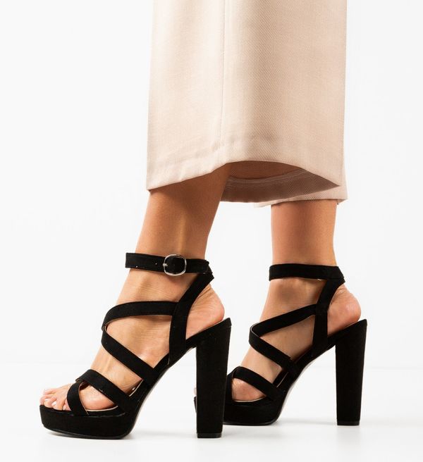 SFINX(LULU) Сандали на ток Grakie Черни