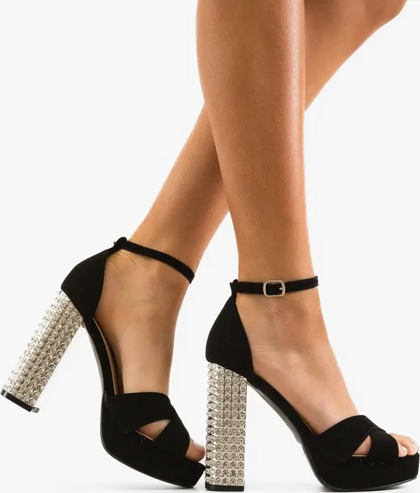 Carolie Сандали на ток Hanse Черни