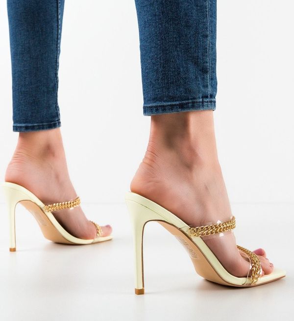 Ali Сандали на ток Harvir Жълти