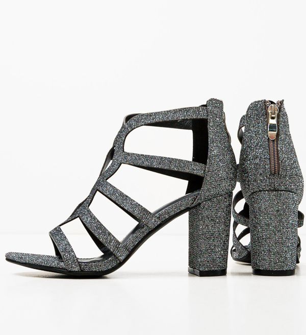 Mei Сандали на ток Hoshino Сив