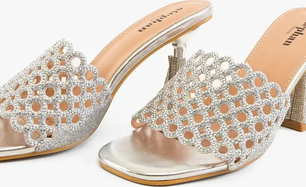 Ali Сандали на ток Huwfol Сребърни