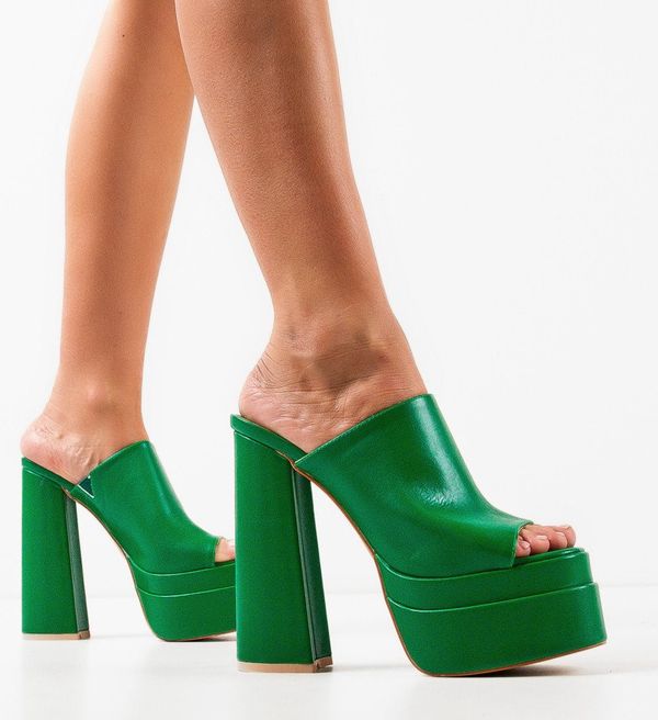 Ali Сандали на ток Imoge Зелени