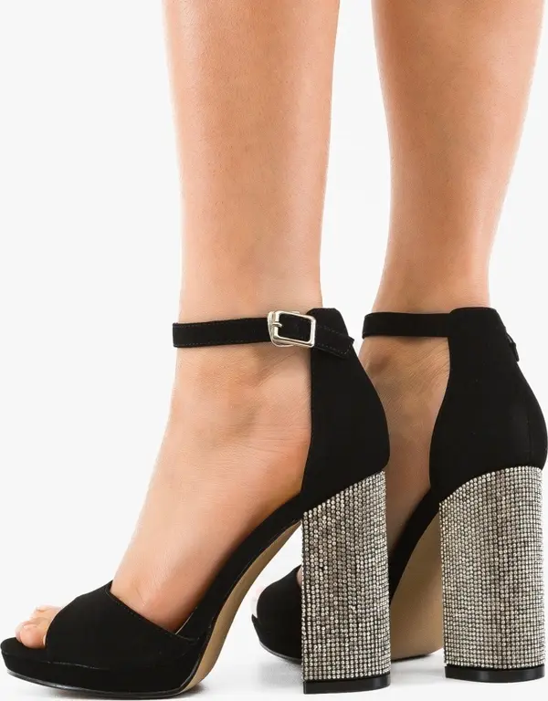 SFINX(LULU) Сандали на ток Jazar Черни