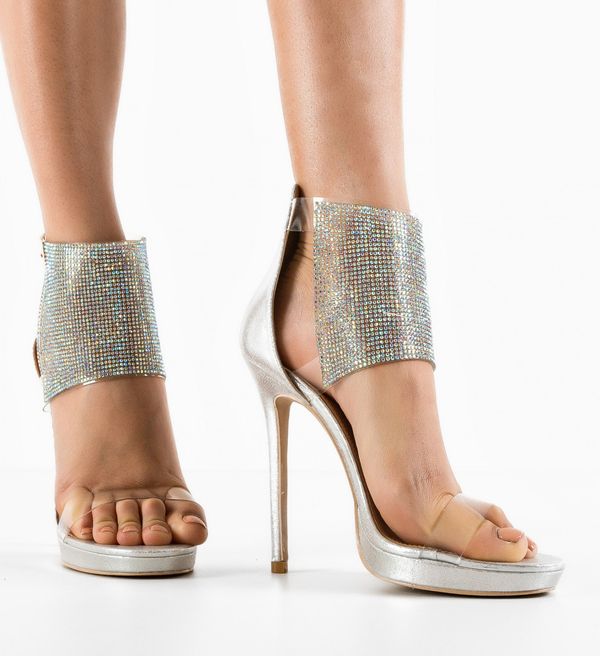 Botinelli Сандали на ток Joakim Сребърни