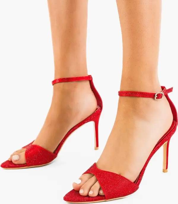 Ali Сандали на ток Kamars Червени