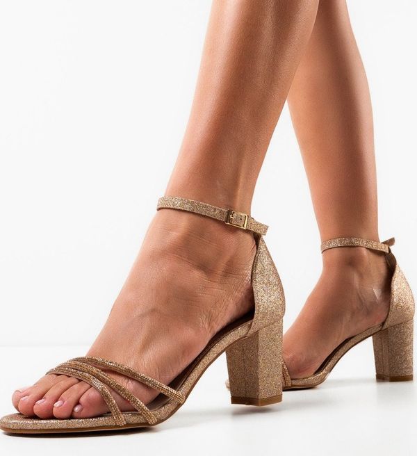 Tony Сандали на ток Kaya Златни