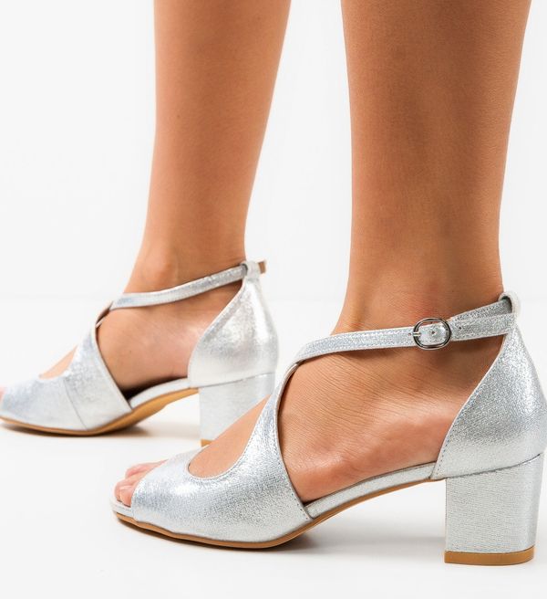 Mei Сандали на ток Keane 2 Сребърни