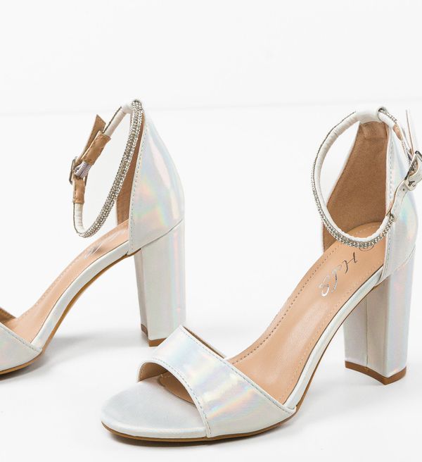 Hebe Сандали на ток Kinu Сребърни