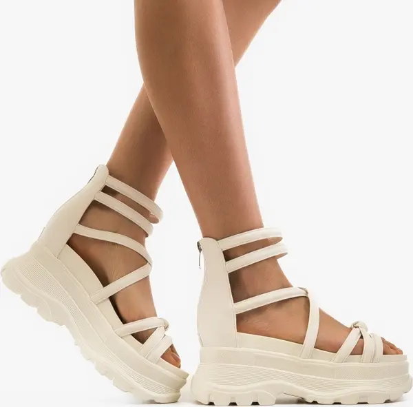 Mei Сандали на ток Klara Бели