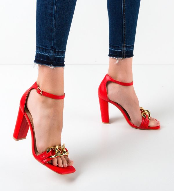 Botinelli Сандали на ток Kreta Червени