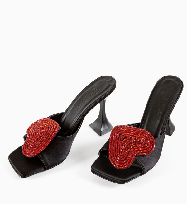 Wow Shoes Сандали на ток Kysses Черни