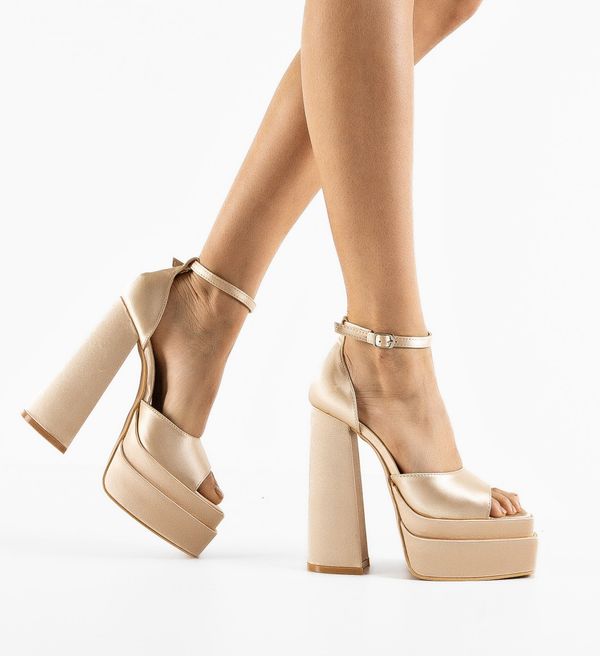 BOGDAN Сандали на ток Laverne Бежов