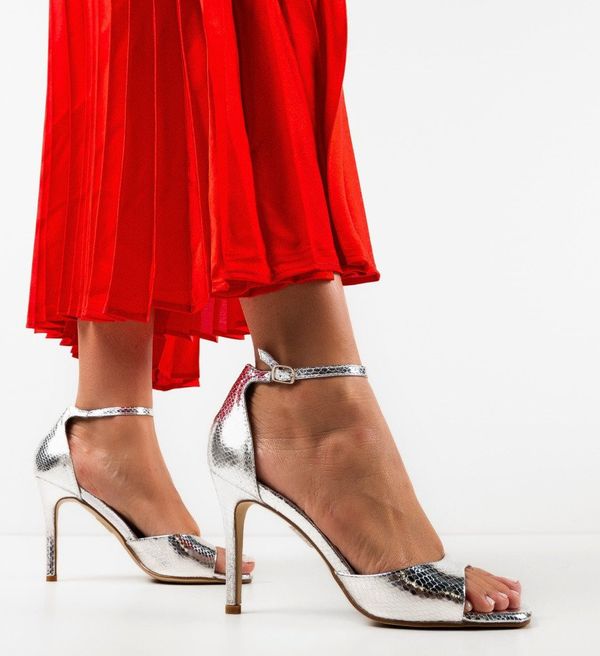 Botinelli Сандали на ток Lekaz Сребърни