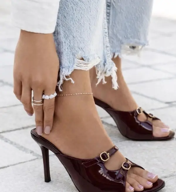 Ali Сандали на ток Lennba Кафяв