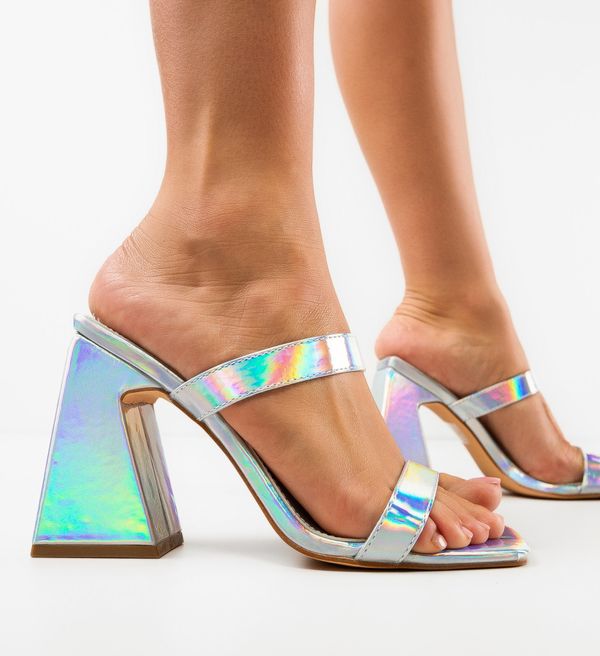 Mei Сандали на ток Luanda Сребърни