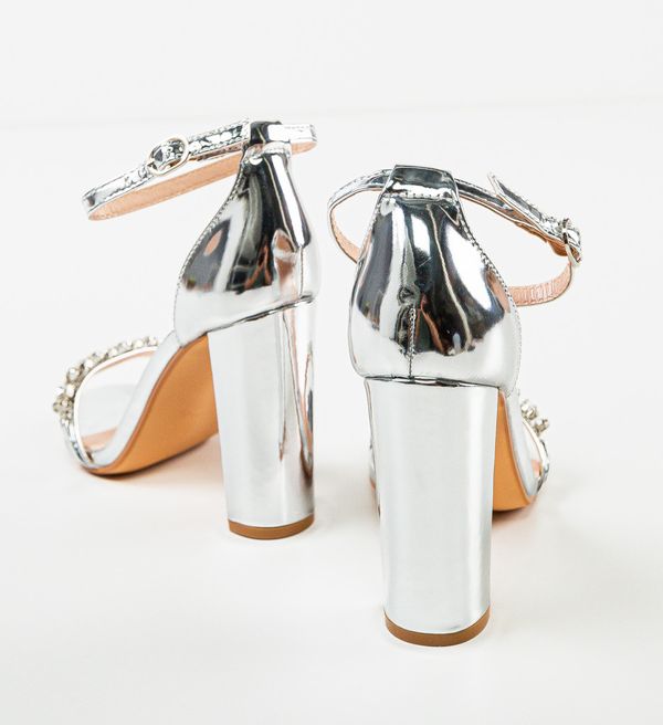 Mei Сандали на ток Lucifera Сребърни