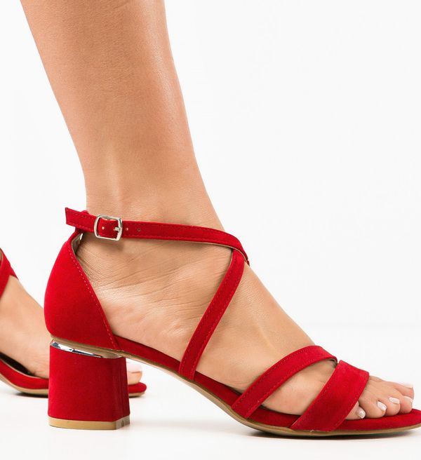 Hebe Сандали на ток Manana Червени