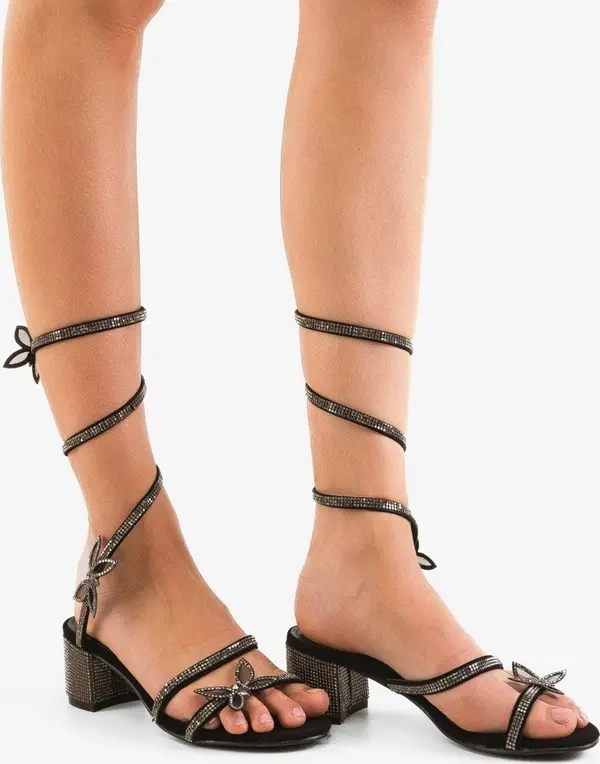 Mei Сандали на ток Margret Черни