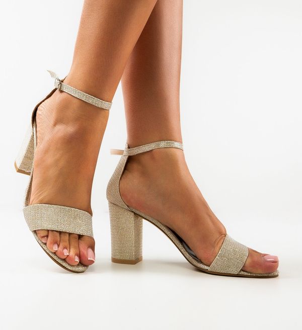 Wow Shoes Сандали на ток Mariz Златни