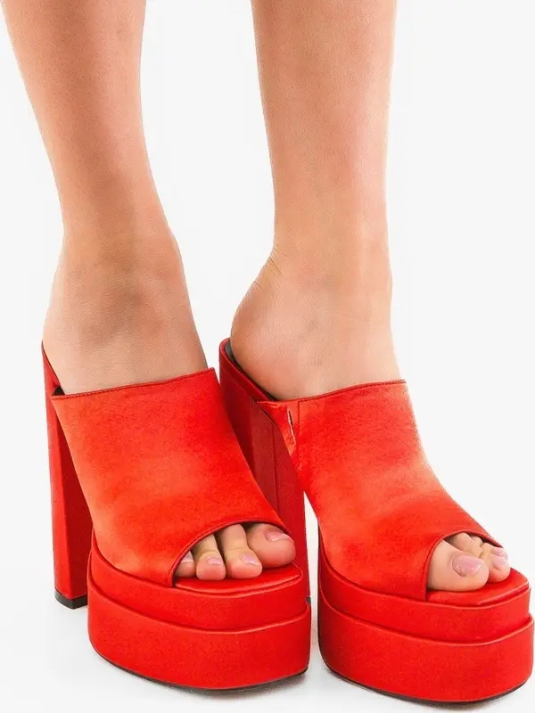 Ali Сандали на ток Maryam Червени