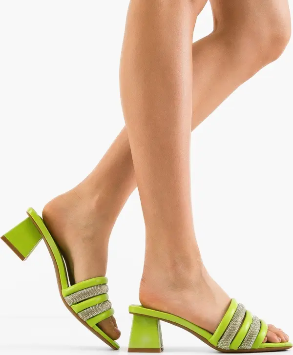 Ali Сандали на ток Megan Зелени