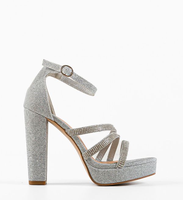 Ali Сандали на ток Mikol Сребърни