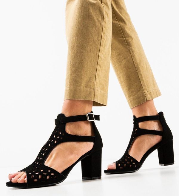 Mei Сандали на ток Minison 2 Черни