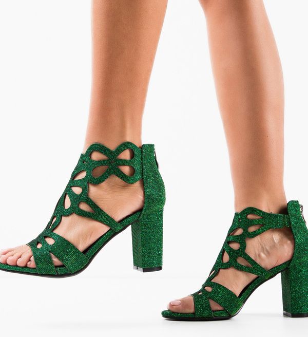 Mei Сандали на ток Minos Зелени