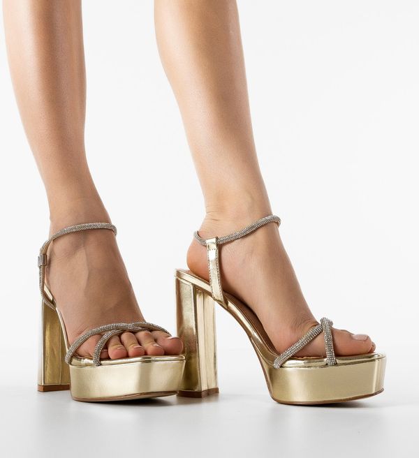 Ali Сандали на ток Miran Златни