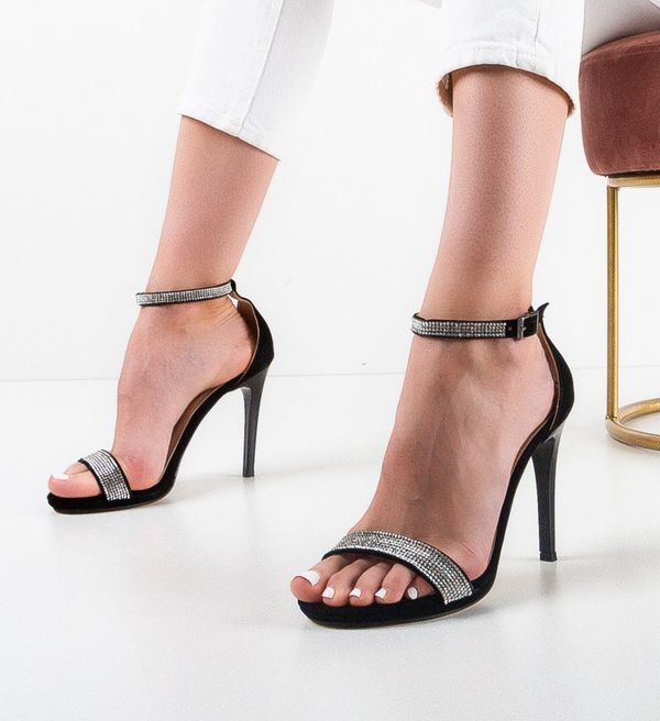 Wow Shoes Сандали на ток Mydabel 2 Черни