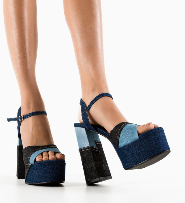 Botinelli Сандали на ток Myrat Тъмносин